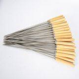 BBQ Grill Wood Handle Stainless Steel Skewers thumbnail-4