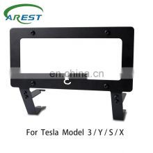 License Plate Frame for Tesla Model 3/Y/S/X Aluminum Alloy Punch Free Car Accessories License Plate Frame for Tesla US Dropship