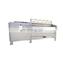 High Speed Production Line of Fruit and Vegetable Roller Washing Machine Potato Cleaning Peeling Machine