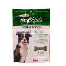 Vivid Printing Bottom Food Gusset Flat Bottom Stand Up Zipper Snack Pouch Treat Plastic Pet Dog Food Packaging Bag