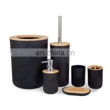 Fast Delivery ABS Plastic Bamboo Bathroom Accessories Set