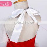 Bright Red Children Party Dresses for Christmas Gift thumbnail-5