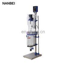 High Pressure Chemical Lab Size Mixing Double Layer Glass Reactor Bioreactor thumbnail-2