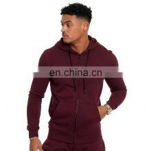 2022 Cotton Gymnastics Clothing Men Fitness Athletic Wear Gym Workout Sports Full Zipper up Custom Hoodie Zipper Pockets thumbnail-4