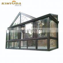 JYD Retractable Roof Glass Sunroom Bioclimatic Aluminum Louvre Shade With Glass Wall System thumbnail-4