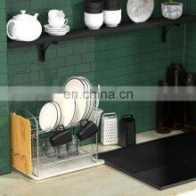 2-Tier Dish Rack With Drainboard, Chrome thumbnail-5