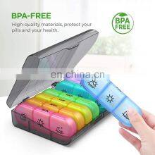7 Days Weekly Pill Case 21 Grids Medicine Tablet Portable Dispenser Organizer Pill Box Storage Drug Container Holder thumbnail-4