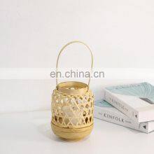 100% Nature Mini Bamboo Candle Holders Natural Lantern Versatile Candle Jar Cheap in Bulk European Style Vietnam Supplier thumbnail-5