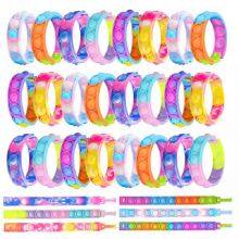Decompression Push Pop Bubble Silicone Bracelet Squeeze Fidget Sensory Toys thumbnail-1