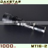 DAKSTAR MT16-2 XM-L U2 1000LM 18650 Aluminum Rechargeable Side Switch Stepless Diming Police CREE Swat Flashlight