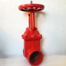 Manufacturer Ductile Iron Z81X-16Q Manual Water Valve Grooved End Rising Stem Soft Sealed Gate Valve for Fire thumbnail-5