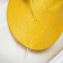 Yellow Color 4 Place Mats for Natural Woven Heat Resistant Place Mats 15 Inch Trivets for Hot Pots and Pans thumbnail-3