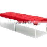 Florence Knoll Bench,Mid-century Bench,modern Classic Genuine Leather Bench thumbnail-2