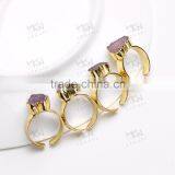 Available Stock Jewelry Natural Crystal Heart Ring Design Wholesale thumbnail-2