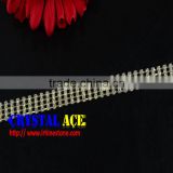 4 Rows Crystal Stones Gold Chain Rhinestones Cup Chain China
