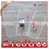 New Arrival 3D Eyes Shape With Diamond Clear Tpu Cell Phone Case