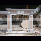 Marble stone fireplace carving