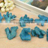 Wholesale Blue Coral Natural Material Coral Pendant Gemstone for Jewelry Making thumbnail-1