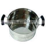 Multi-layer Stainless Steel Dim Sum Steamer Cooking Pot With Glass Lid as Seen on tv thumbnail-2