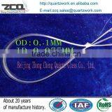 OD=0.1mm ID=0.075mm Mini Quartz Glass Tube For Sale