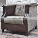 VINTAGE INDUSTRIAL CANVAS & LEATHER SOFA ,Industrial Furniture Manufacturers India