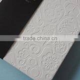 Full Cover Embossed White pu Black Page Notebook With Gold Edge thumbnail-4
