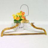 Bamboo Natural Wood Hangers With Metal Hook thumbnail-2