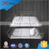 Hot Selling ODM Service Stainless Steel 2 Layer Kitchen Dish Rack for Cabinets thumbnail-1