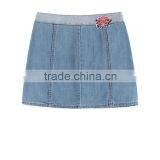 Lastest Funky Girls Fashion Women Embroidered Skinny Denim Jeans Short Skirts thumbnail-2