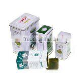 Hinged Tea Tin Box Storage Tin Can thumbnail-5