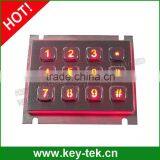IP65 Vending Machine Stainless Steel Backlit Keypad thumbnail-2