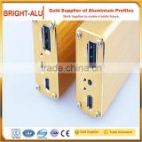 Customized Golden Color Aluminum Profile for Mobile Phone Supply Shell