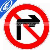 Reflective Adhesive Forbit Turn Right d Road Sign