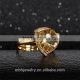 Factory Wholesale 18K Gold Plating 925 Sterling Silver Jewelry Citrine Natural Gemstone Rings thumbnail-4