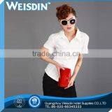 Business Shirts Guangzhou Wholesale Polyester/cotton Ladies Chambray Shirt thumbnail-4