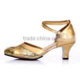 High Quality Indoor Women Latin Dance Shoes Shiny Women Cha-cha Dance Shoes Low Heel Women Ballroom Dance Shoes thumbnail-2