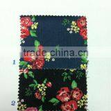 Cotton Spandex Denim Printed Fabric:P6480-D13081324