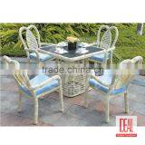 Cheap 100% Handmade Patio Rattan Wicker Table and Chair thumbnail-2