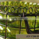 Metal Base Plate Glass Flower Vase thumbnail-4