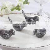 Wedding Party Favor Decoration--Antiqued Bird Love Bird Place Name Card Holder thumbnail-1