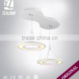 Modern Brief LED Pendant Light Two-head Minimalist Acrylic Circle Living Room Restaurant Bedroom Lighting thumbnail-1