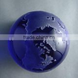High Quality Blue Crystal Globe Paperweight OSM024