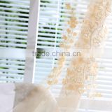 High quality bedroom embroidery sheer curtain fabric for luxury drape