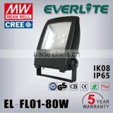 SAA TUV GS IP65 High Quality Flood Light Waterproof IK08 100lm/w 80w Flood Light Led