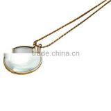 6 Times Power Foldable Handheld Pendant/necklace Magnifying Glass With 30" Golden Chain thumbnail-4