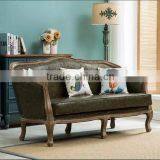 Carved wood frame and leather sofa sets 2016