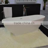 Chinese freestanding cheap round solid stone bathtub for adults