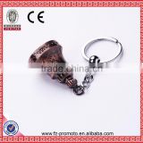Exquisite dragon engraved bell metal keychain wholesale
