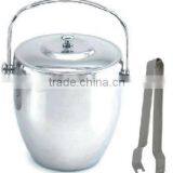 Stainless Steel Portable Ice Pail With Tong