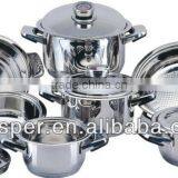 12pcs Multi Species Kitchen Stainless Steel Cookware Set